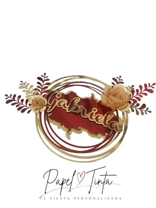 Cake Topper Personalizado – Modelo “Gabriela”