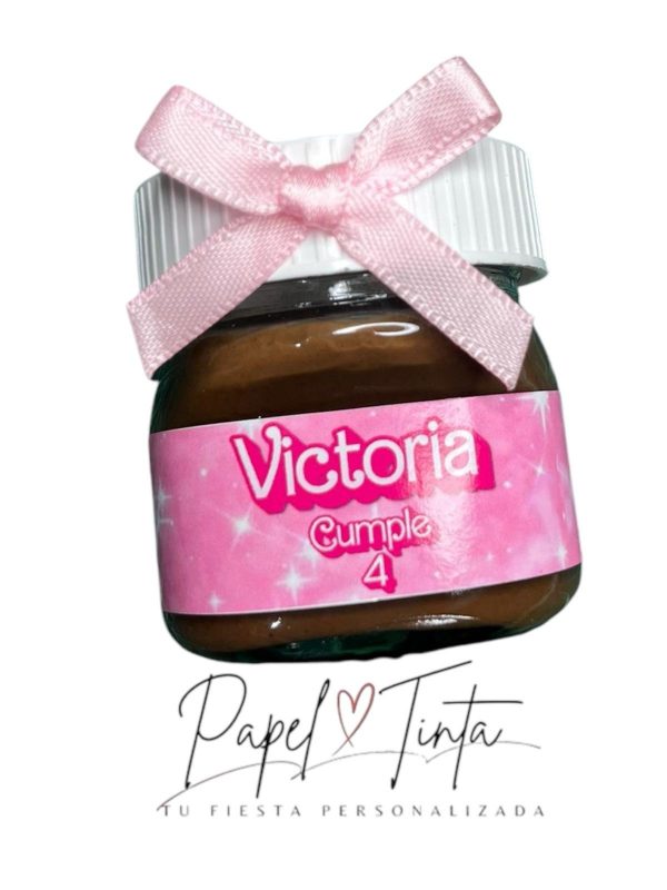 Mini Nutella con Etiqueta y Tapa Personalizada - Imagen 2