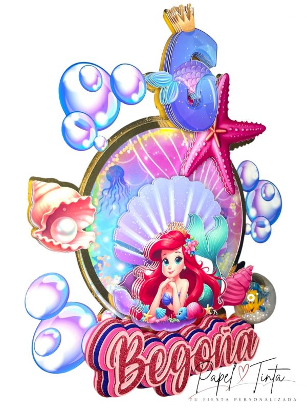🎂✨ Cake Topper Personalizado - Sirenita ✨🎂 - Imagen 3