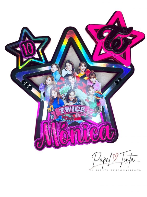 🎂✨ Cake Topper Personalizado - Diseño Estrella Temática ✨🎂