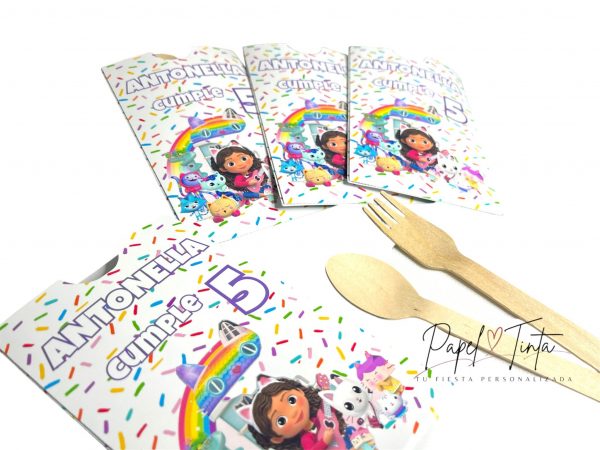 🍴 Portacubiertos Personalizados con Cubiertos y Servilleta 🍴