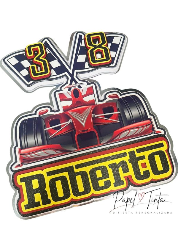 🚗 Cake Topper Ferrari en 3D Personalizado – ¡Velocidad y Estilo para tu Fiesta!