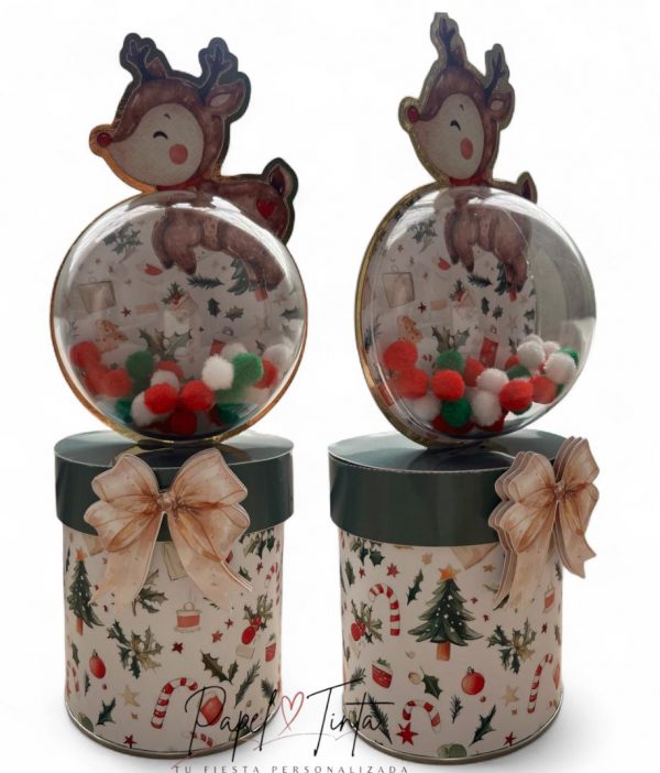 🦌✨ Pringles Decoradas con Cúpula Navideña ✨🦌