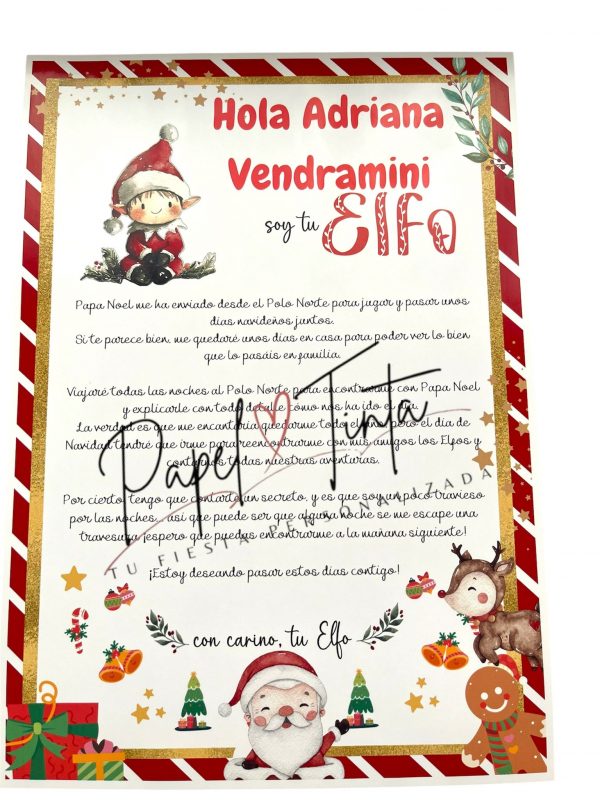 ✨ Carta de Llegada del Elfo Navideño ✨